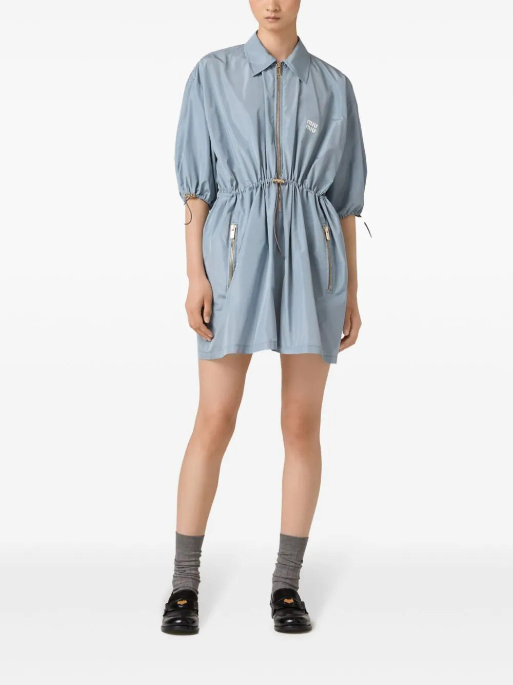 Miu Miu Technical silk mini dress - Image 2