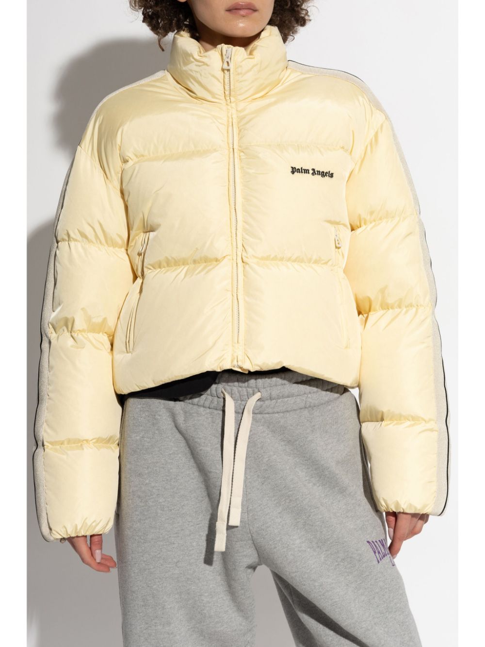 Palm Angels logo-embroidered puffer jacket - Image 3