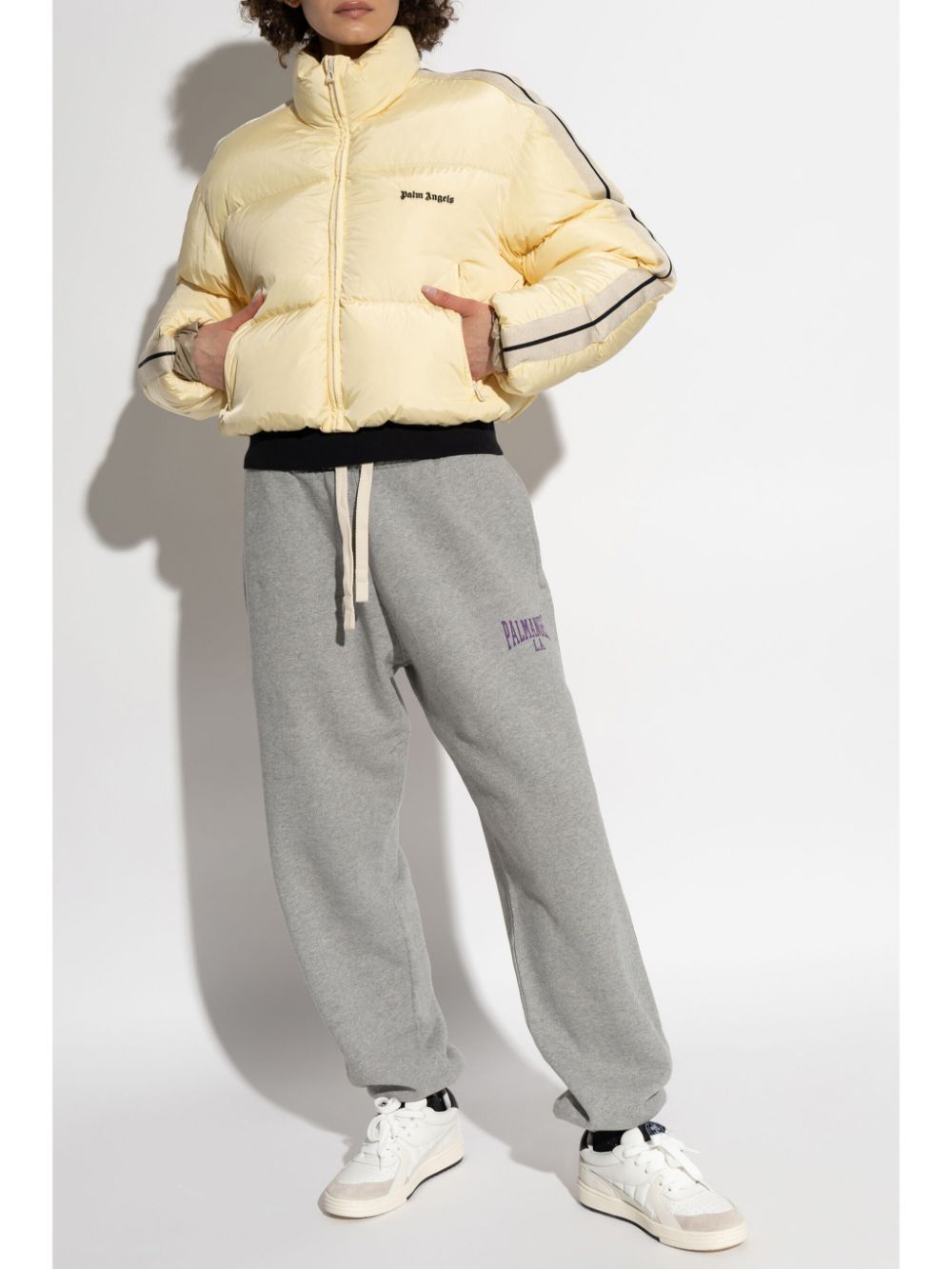 Palm Angels logo-embroidered puffer jacket - Image 2