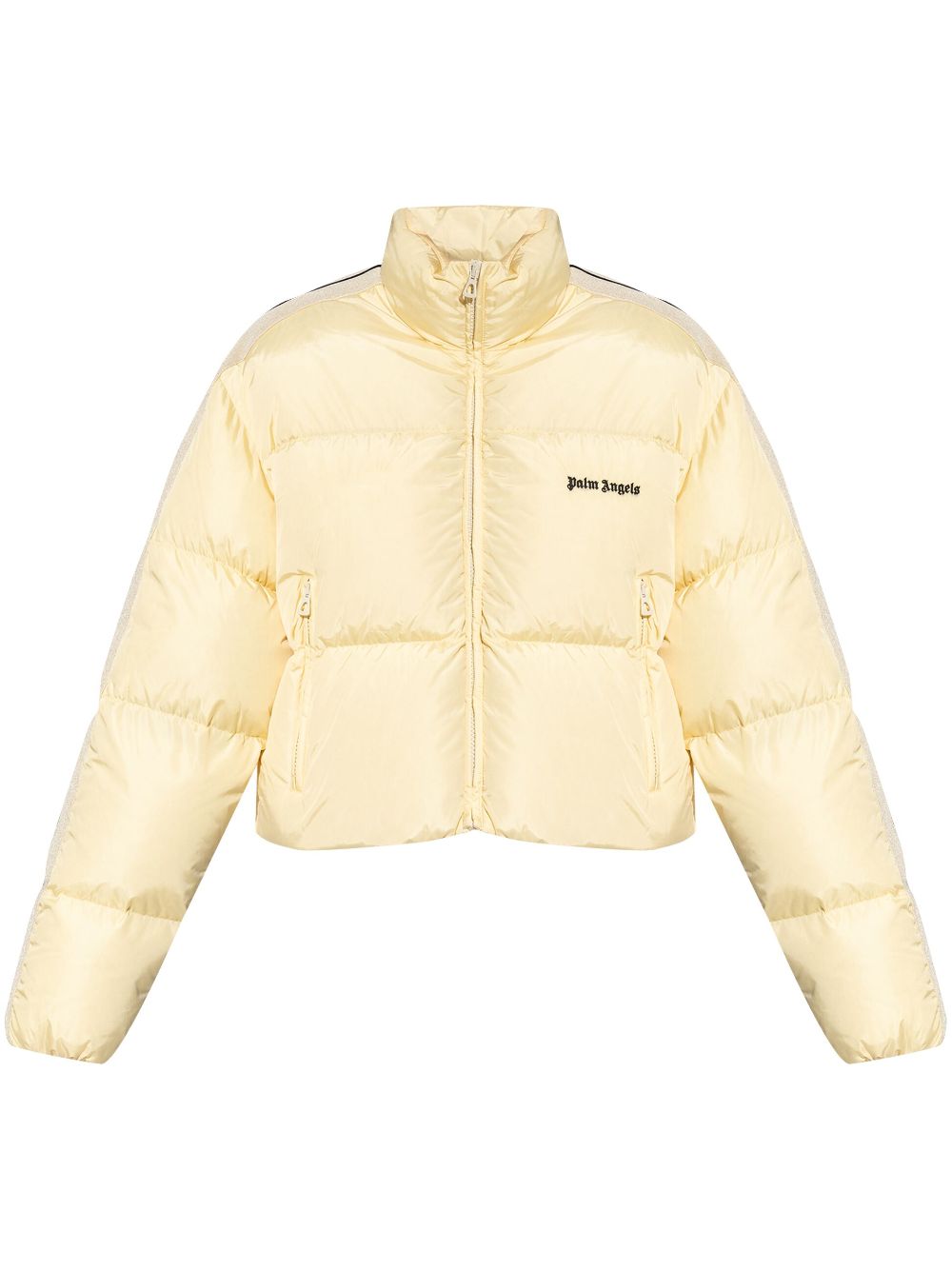 Palm Angels logo-embroidered puffer jacket
