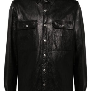 Rick Owens leather shirt jacket