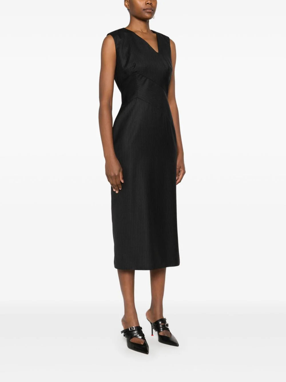 Alexander McQueen pinstriped midi dress - Image 3