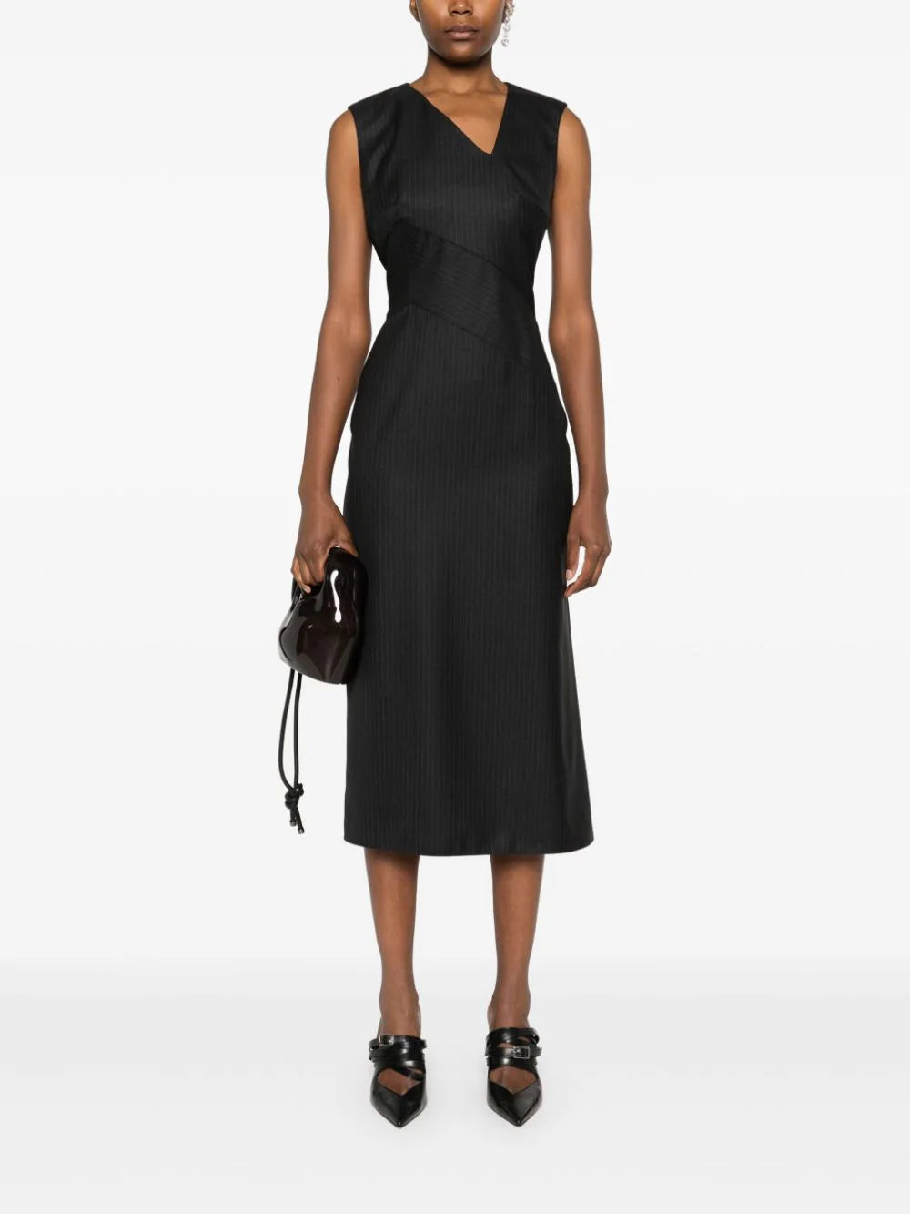 Alexander McQueen pinstriped midi dress - Image 2