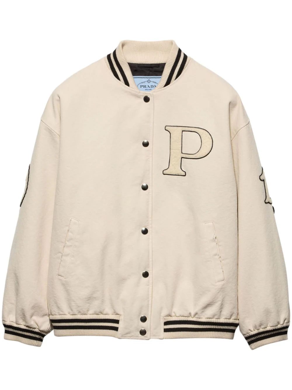 Prada Canvas bomber jacket with patches