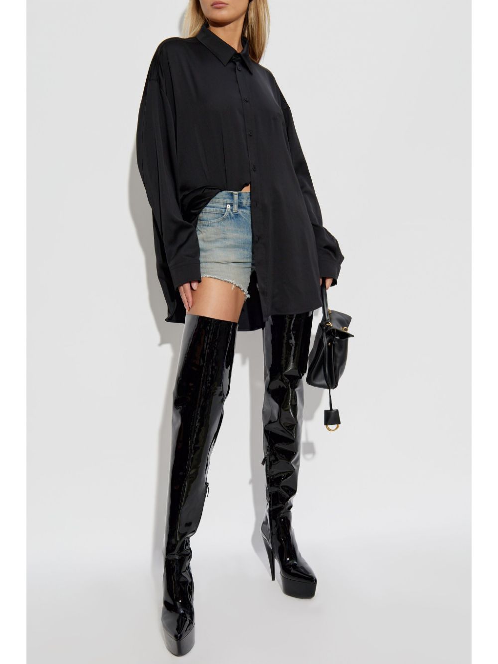 Balenciaga logo-embroidered shirt - Image 2