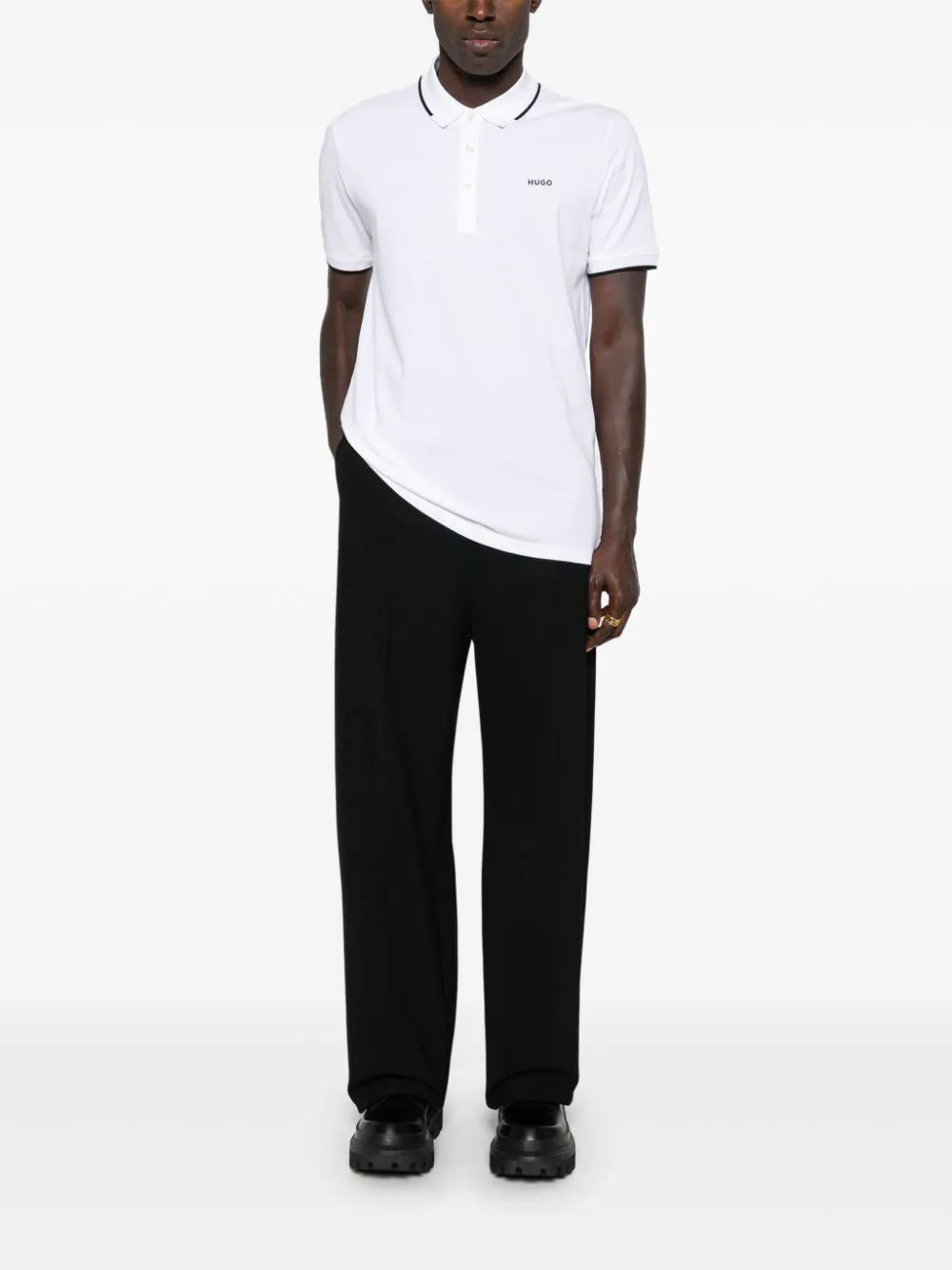 HUGO logo-appliqué polo shirt - Image 2