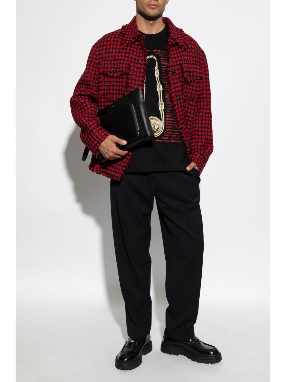 Versace tweed shirt jacket - Image 2