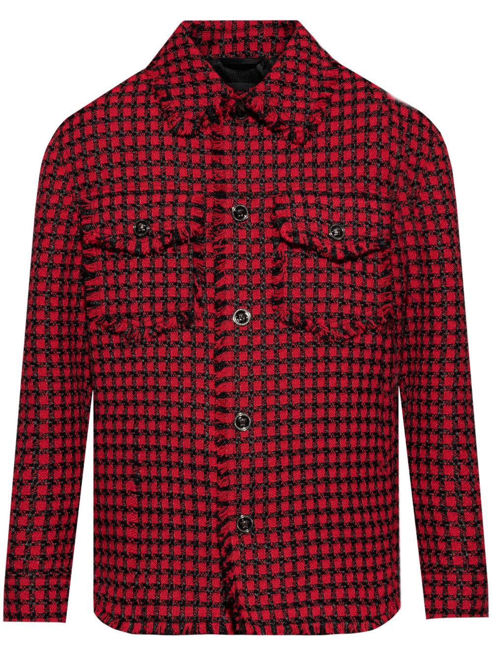 Versace tweed shirt jacket