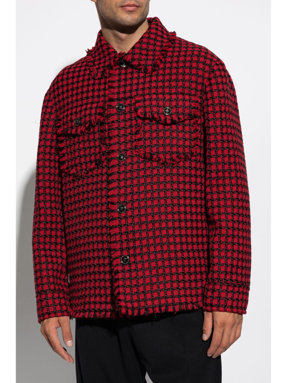 Versace tweed shirt jacket - Image 3