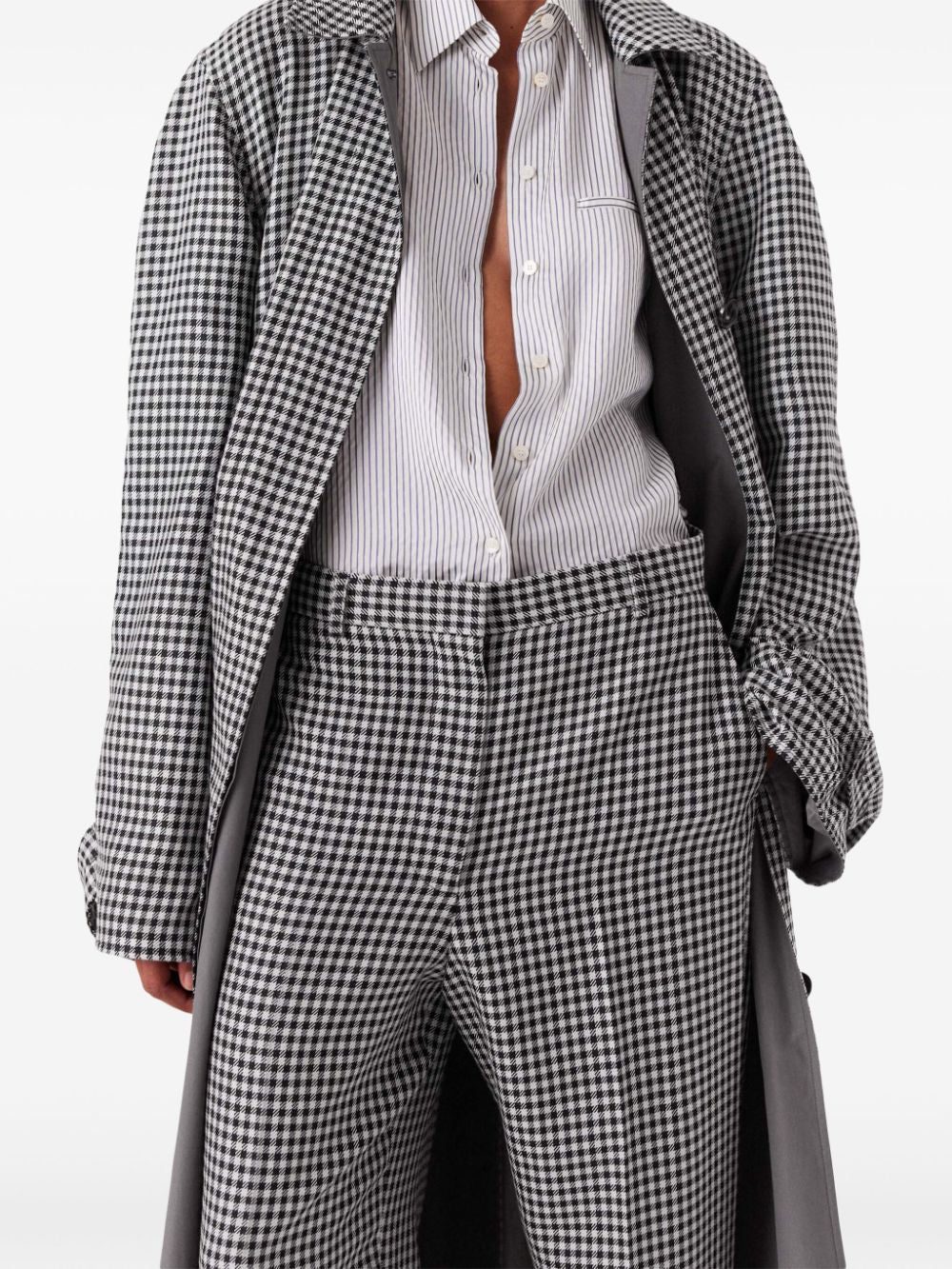 Stella McCartney checked straight-leg trousers - Image 4