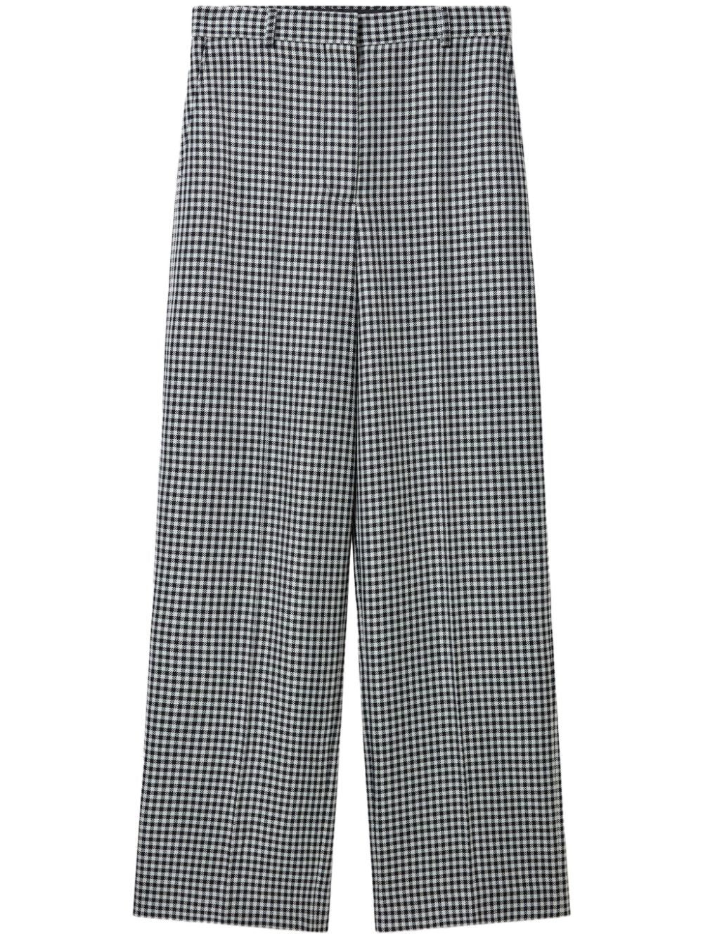 Stella McCartney checked straight-leg trousers