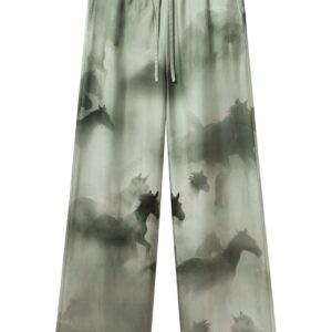 Stella McCartney horse-print palazzo trousers