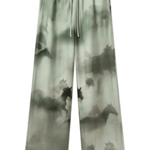 Stella McCartney horse-print palazzo trousers