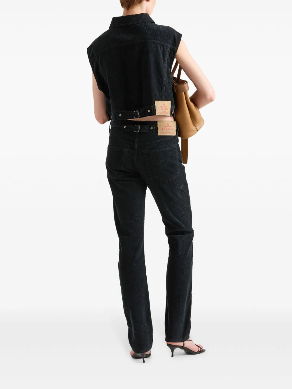 Prada logo-patch tapered jeans - Image 3