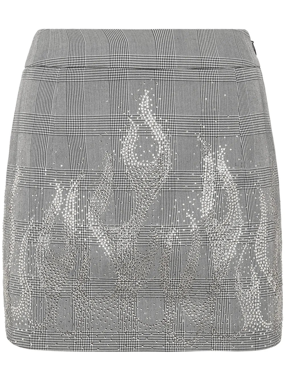Philipp Plein flame-appliqué mini skirt