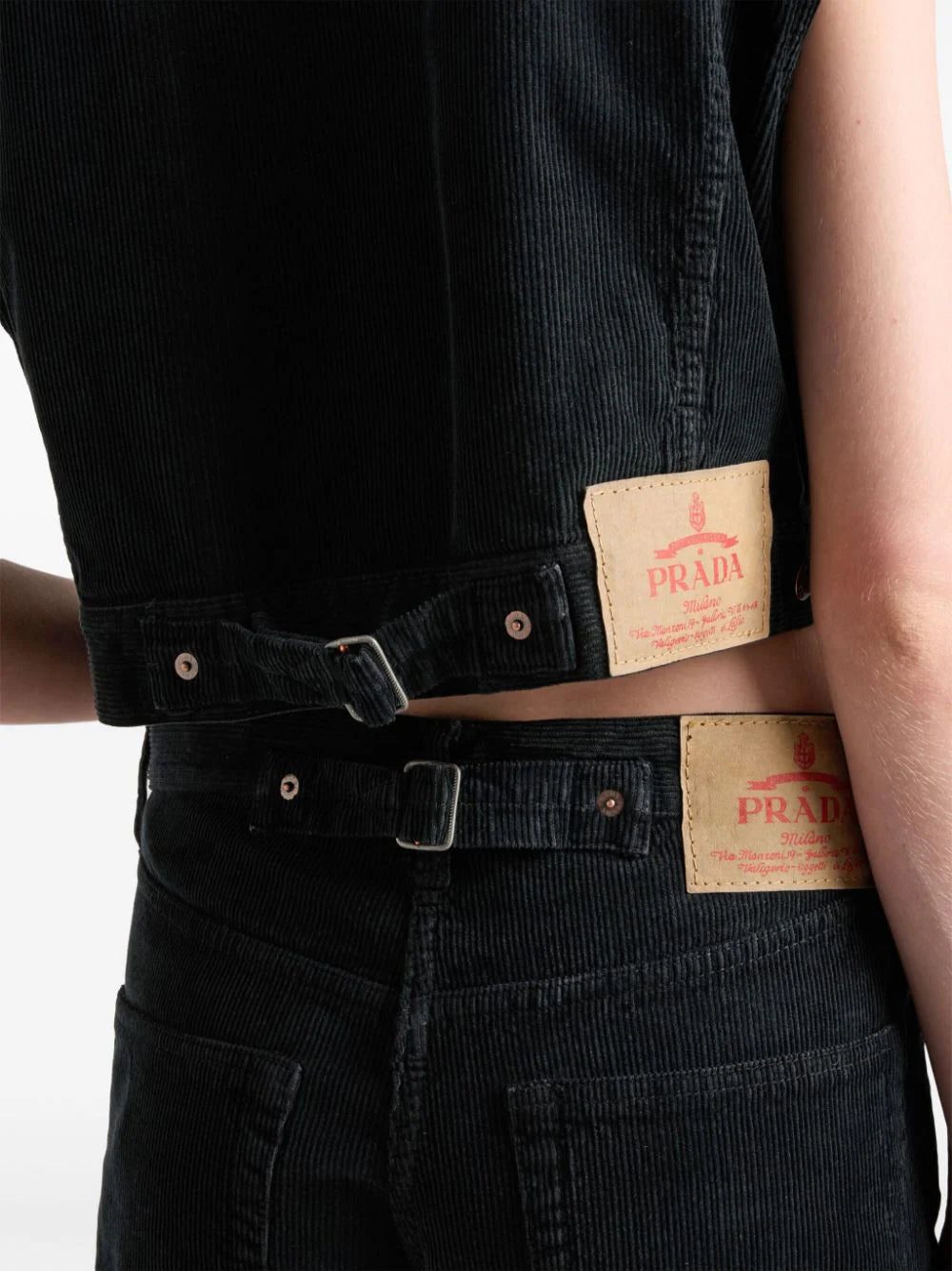 Prada corduroy denim vest - Image 4