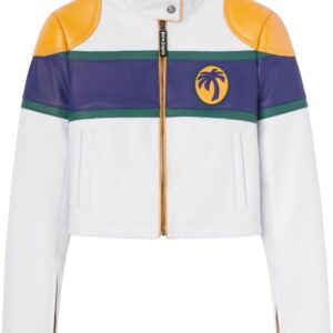 Palm Angels  Classic logo leather biker jacket