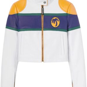 Palm Angels  Classic logo leather biker jacket