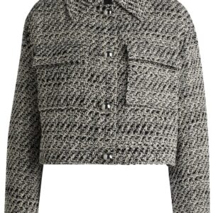 HUGO logo-patch cropped jacket