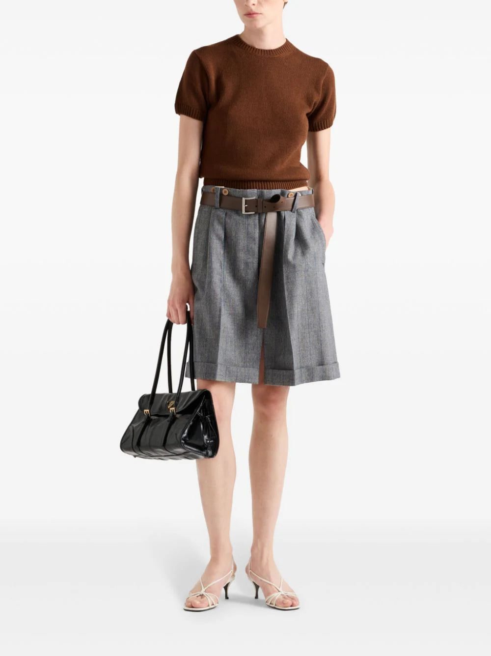 Prada pinstriped wool miniskirt - Image 2