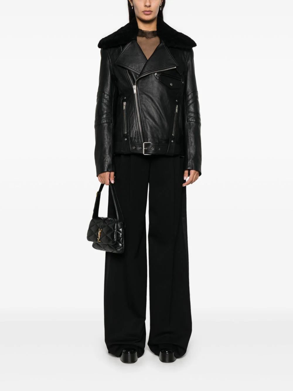 Saint Laurent leather biker jacket - Image 2