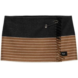 Prada  two-tone cashmere miniskirt