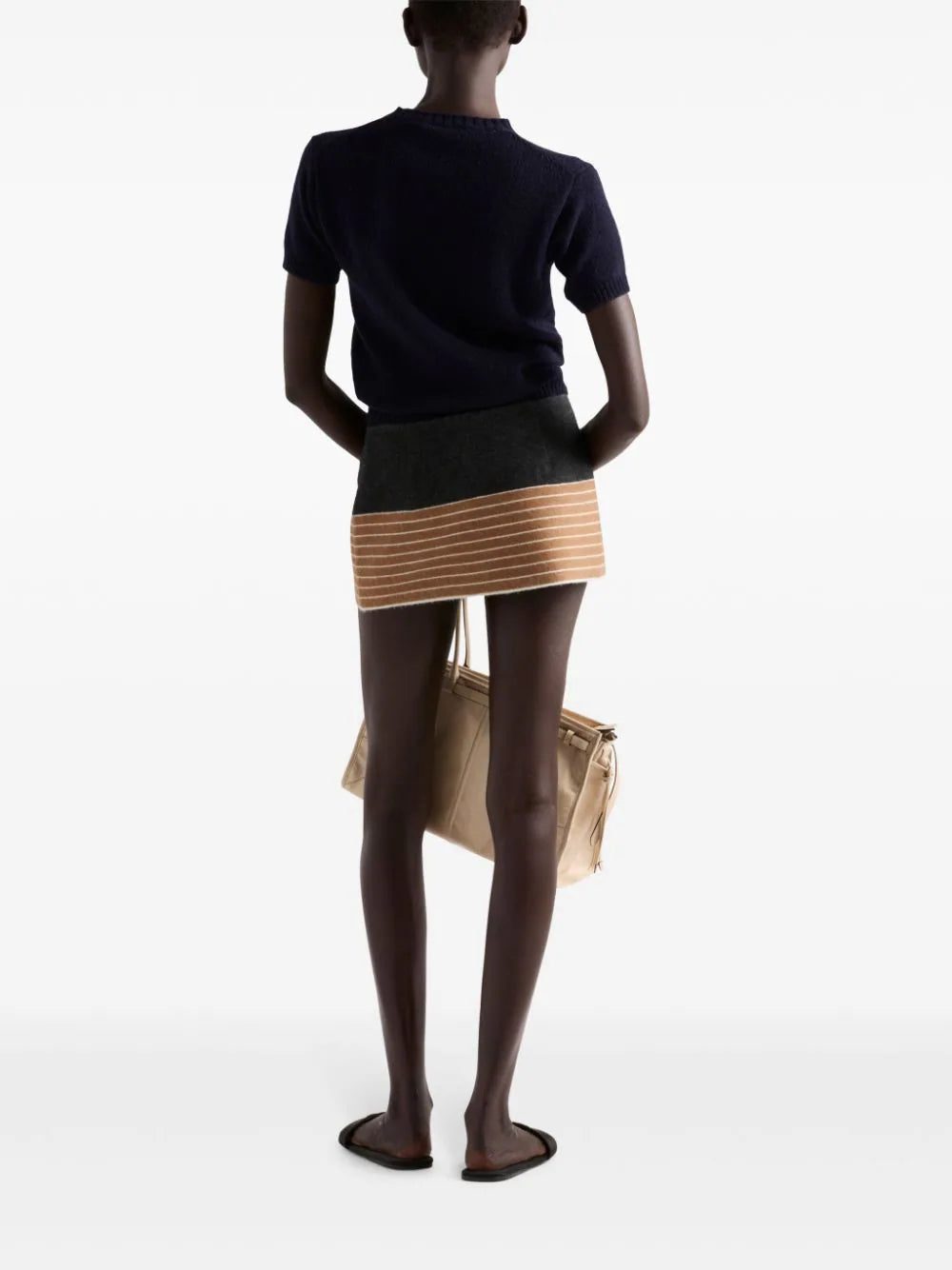 Prada two-tone cashmere miniskirt - Image 3