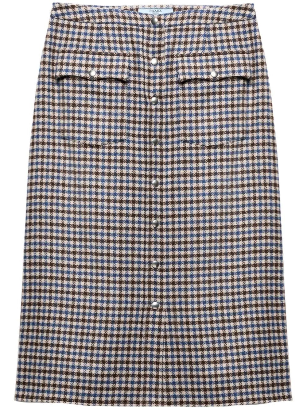 Prada wool midi skirt