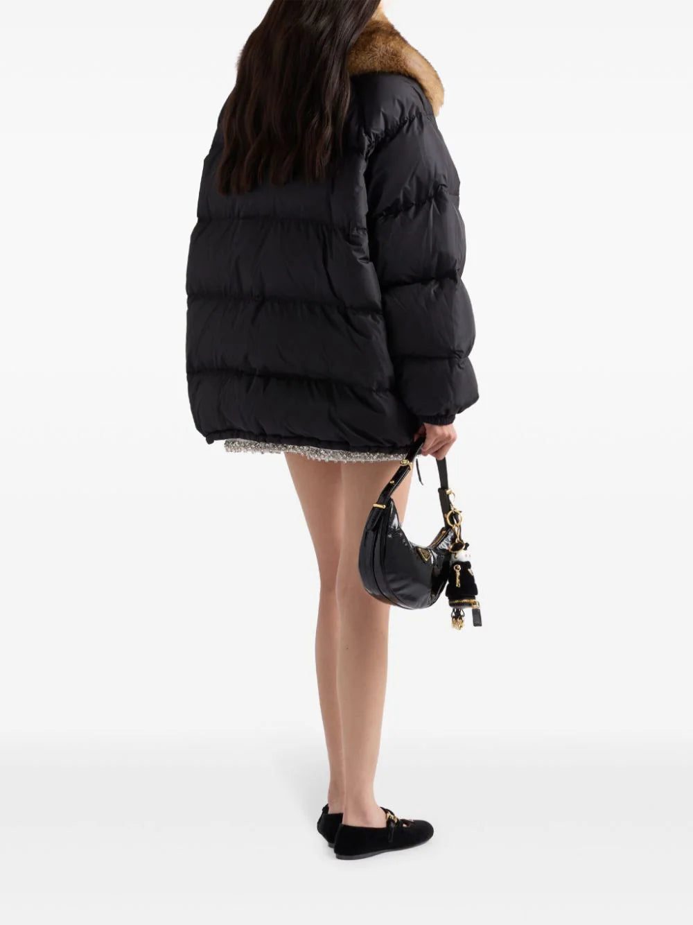 Prada enamel triangle-logo padded jacket - Image 3