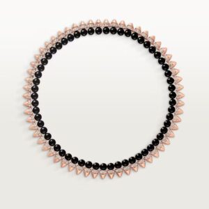 Cartier Clash de Cartier necklace, flexible, onyx, extra-large model, diamonds