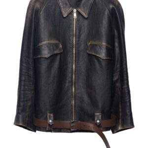 Prada  leather blouson jacket