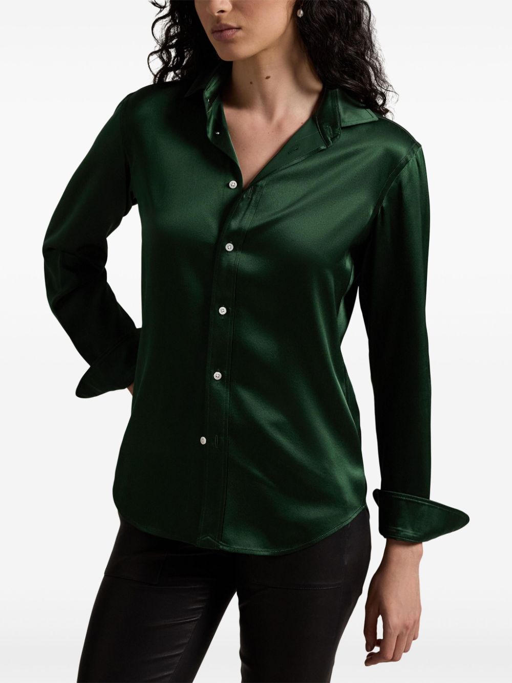 Polo Ralph Lauren slim cut silk shirt - Image 3