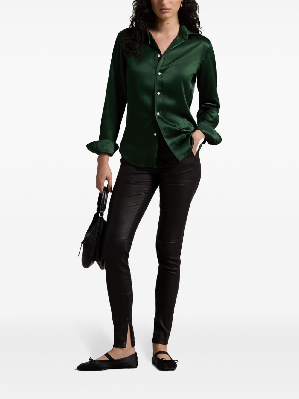 Polo Ralph Lauren slim cut silk shirt - Image 2