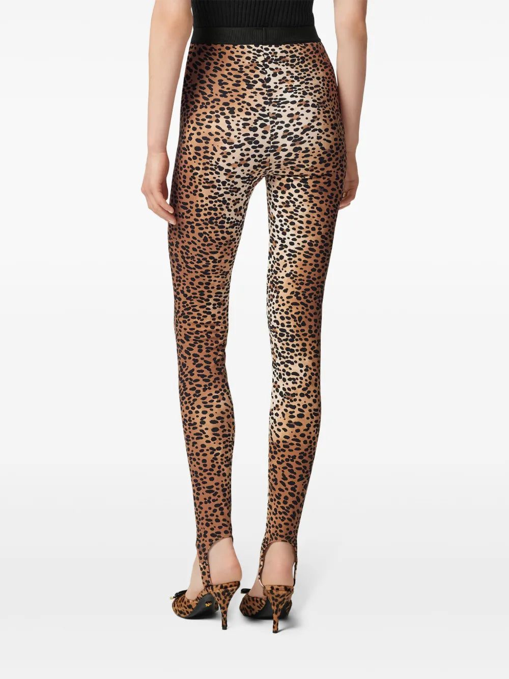 Versace leopard-print stirrup leggings - Image 4
