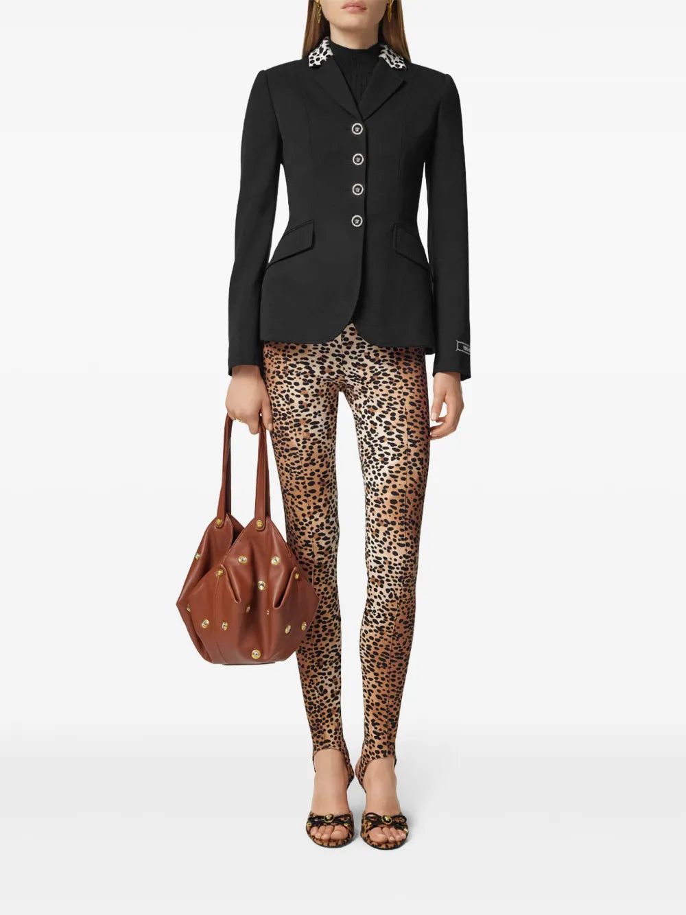 Versace leopard-print stirrup leggings - Image 2