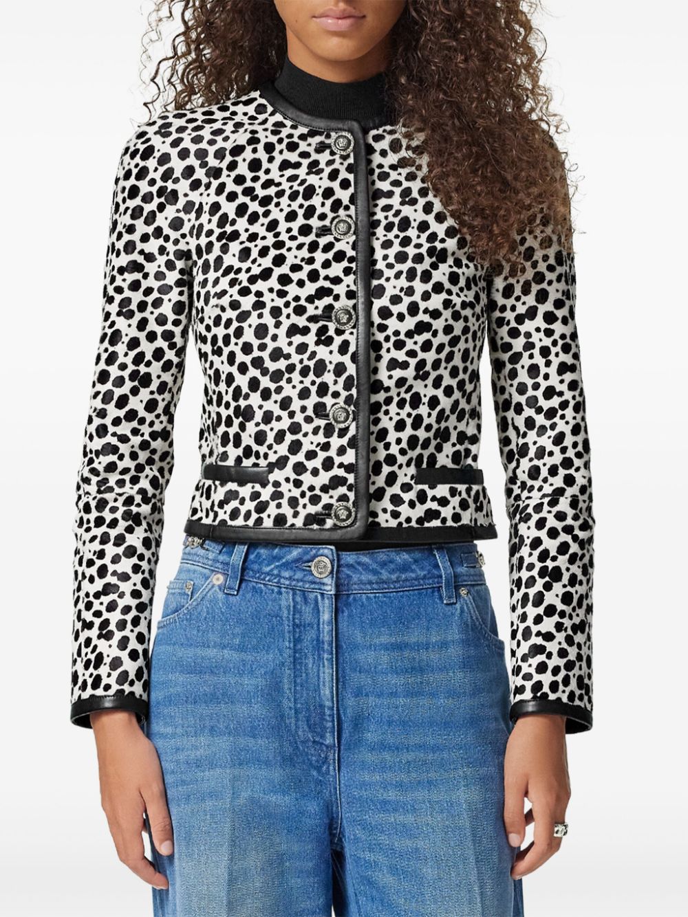 Versace animal-print fitted jacket - Image 3