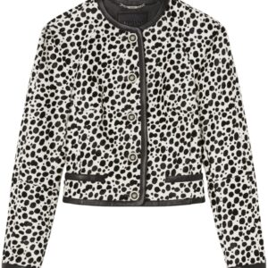 Versace animal-print fitted jacket
