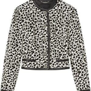 Versace animal-print fitted jacket
