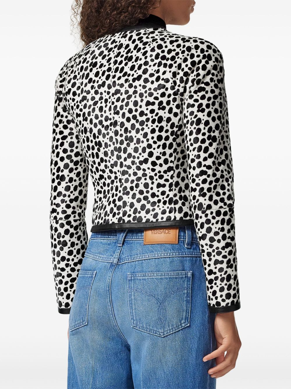 Versace animal-print fitted jacket - Image 4