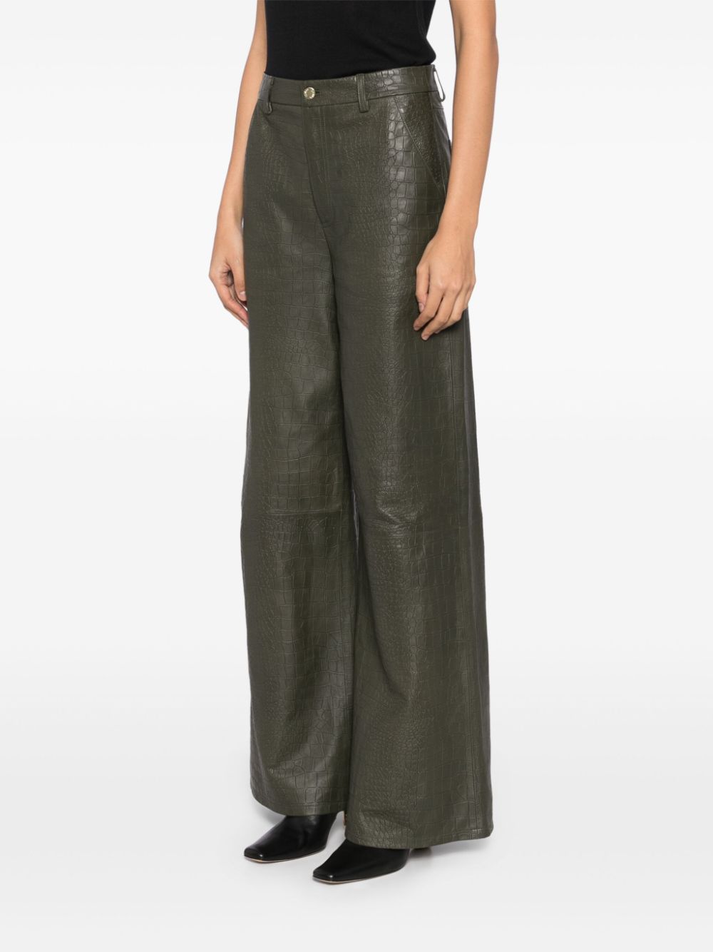 Cynthia Rowley embossed wide-leg trousers - Image 3