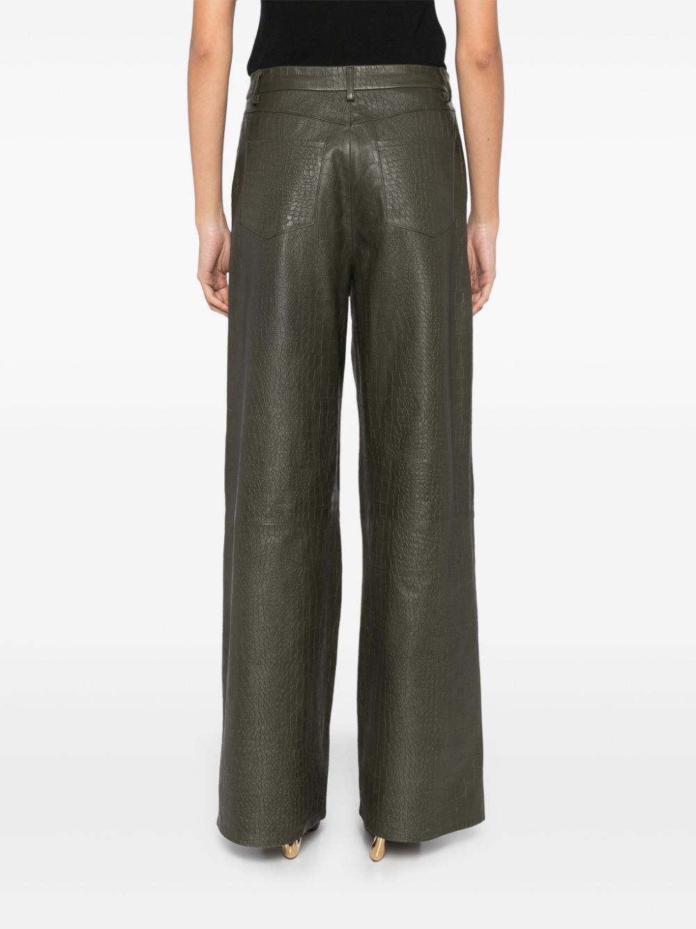 Cynthia Rowley embossed wide-leg trousers - Image 4