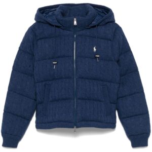 Polo Ralph Lauren  cable-knit hooded puffer jacket