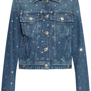 Versace  shimmering-appliques denim jacket