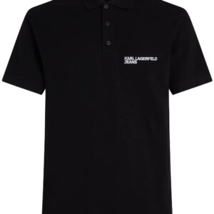 Karl Lagerfeld Jeans logo-embroidered polo shirt