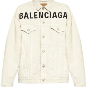 Balenciaga  logo-print denim jacket