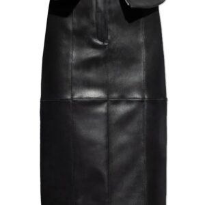 Alexander McQueen  leather pencil skirt