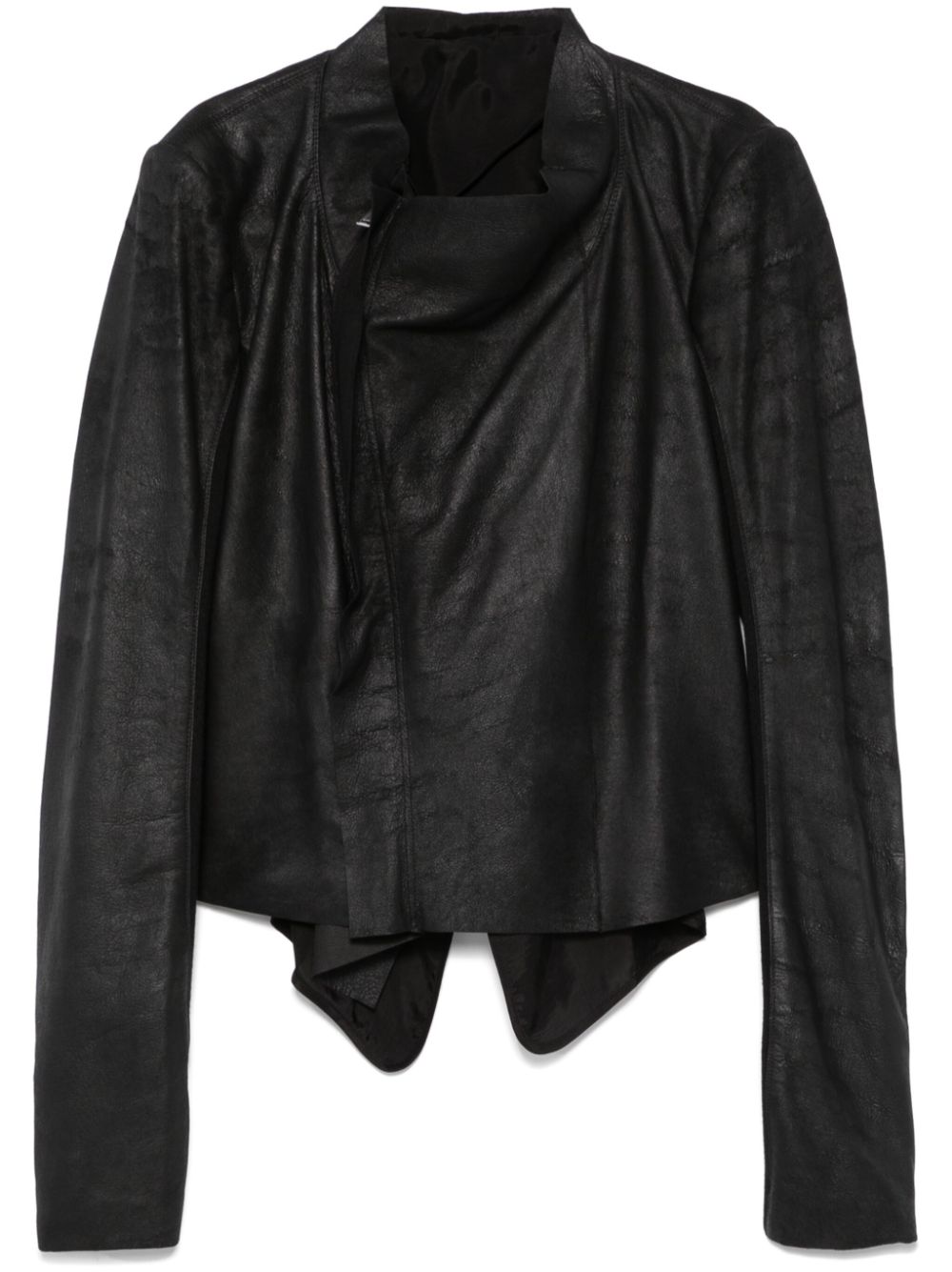 Rick Owens leather biker jacket