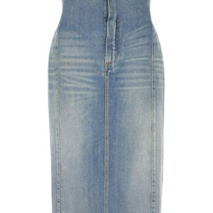 Alexander McQueen  denim midi skirt