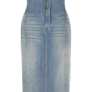 Alexander McQueen  denim midi skirt