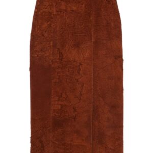 Alexander McQueen  suede midi skirt